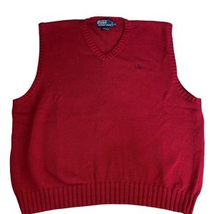 POLO by Ralph Lauren Red Cotton Vest XL